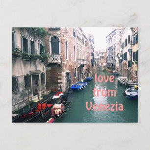"LIEBE AUS VENEZIA" KANALSZENE POSTKARTE