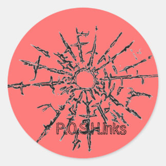 Liebe aus zerbrochenem Glas Runder Aufkleber