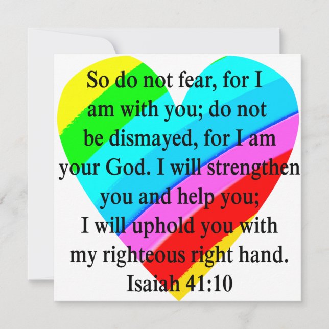 LIEBE AUSGEFÜLLT ISAIAH 41:10 DESIGN (Vorderseite)