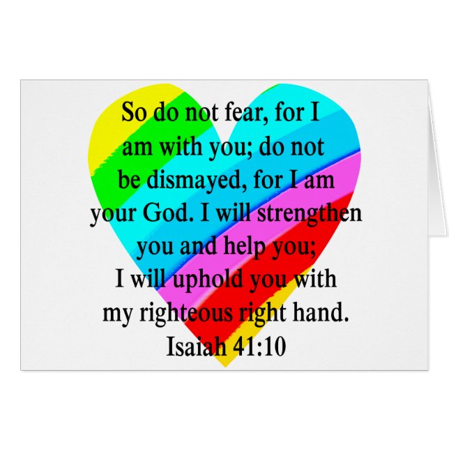 LIEBE AUSGEFÜLLT ISAIAH 41:10 DESIGN (Vorderseite (Horizontal))