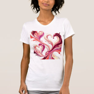 Liebe ausstrahlend – Abstrakte Herz-Kunst T-Shirt