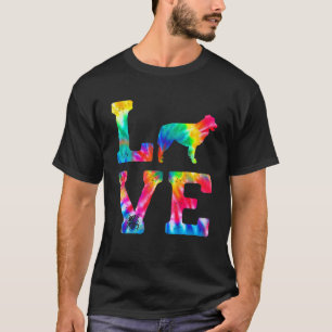 Liebe Australian Retriever Tie Dye Hund Mama Papa T-Shirt