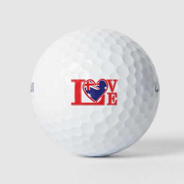 Liebe-Australien Golfball (Vorderseite)