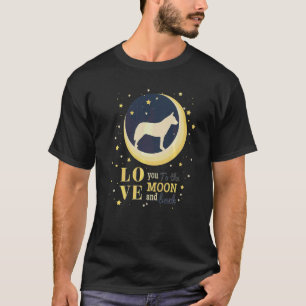 Liebe australischer Rinder Hund zum Mond T-Shirt