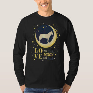 Liebe australischer Rinder Hund zum Mond T-Shirt