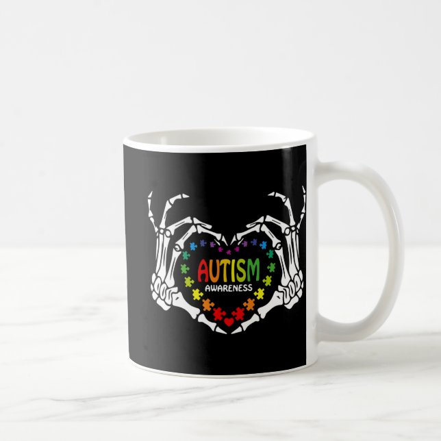 Liebe Autismus Bewusstsein Herz Puzzle Stückchen S Kaffeetasse (Rechts)