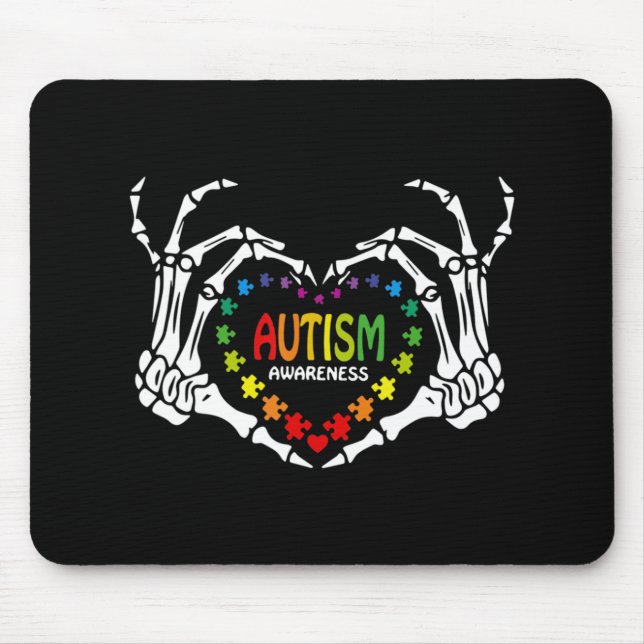 Liebe Autismus Bewusstsein Herz Puzzle Stückchen S Mousepad (Vorne)