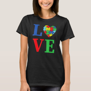 Liebe Autismus-Bewusstsein Herz-Puzzleteil Frauen T-Shirt
