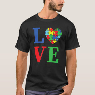 Liebe Autismus-Bewusstsein Herz-Puzzleteil Frauen T-Shirt