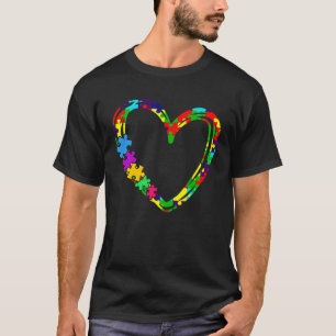 Liebe Autismus-Bewusstsein Herz-Puzzleteil für Kin T-Shirt
