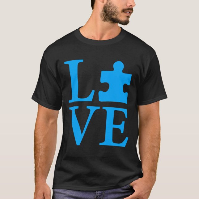 Liebe Autismus Puzzle T-Shirt (Vorderseite)