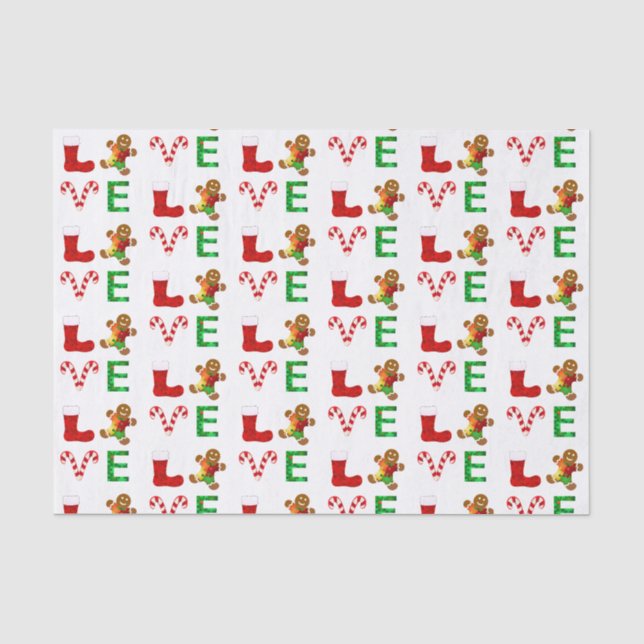LIEBE Autismus Weihnachten Seidenpapier (Vorderseite)