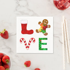 LIEBE Autismus Weihnachten Serviette