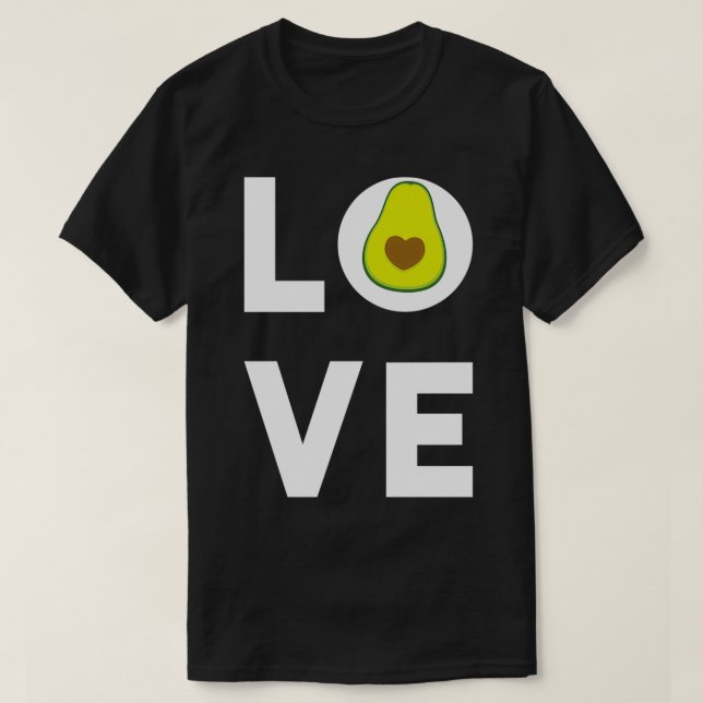 Liebe Avocado Funny T-Shirt (Design vorne)