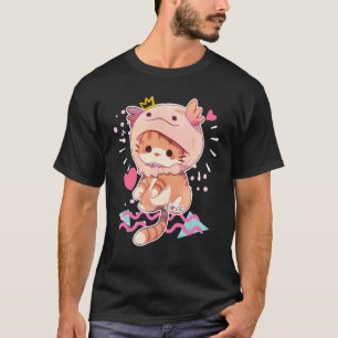 Liebe Axolotl Hat Kat Niedlich Axolotl Herzharmoni T-Shirt