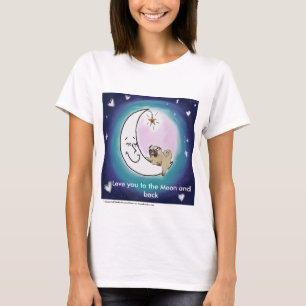 Liebe B4 Sie zum Mond und zum hinteren T - Shirt