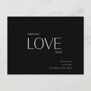 Liebe B/W Save the Date Postkarte