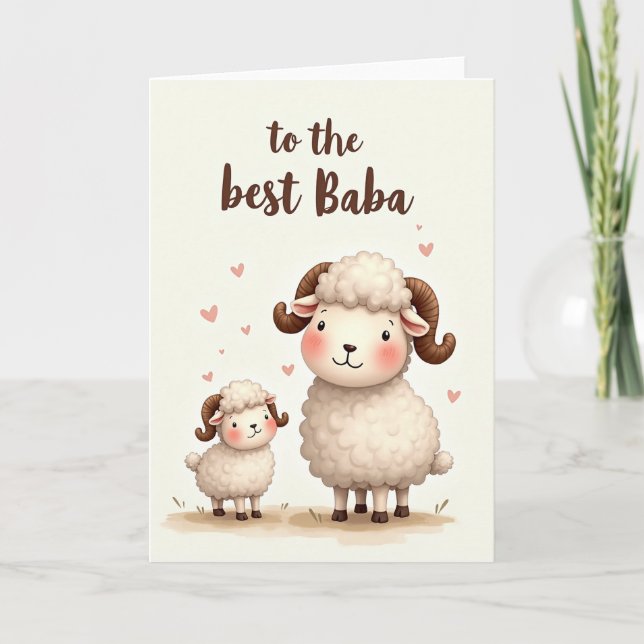 Liebe Baba Schaf Karte (Vorderseite)