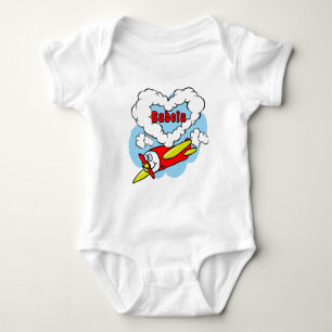 Liebe Babcia Kids Flugzeug Baby Strampler