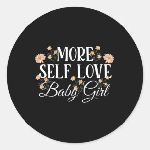 Liebe Baby Girl Mental Health Awareness Runder Aufkleber