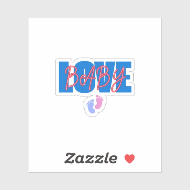 Liebe Baby Minimal Aufkleber (Blatt)