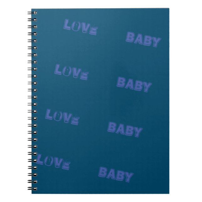 LIEBE_BABY_MODERN_OCEAN BLUE_SO_NIEDLICH_NOTE BOOK NOTIZBLOCK (Vorderseite)
