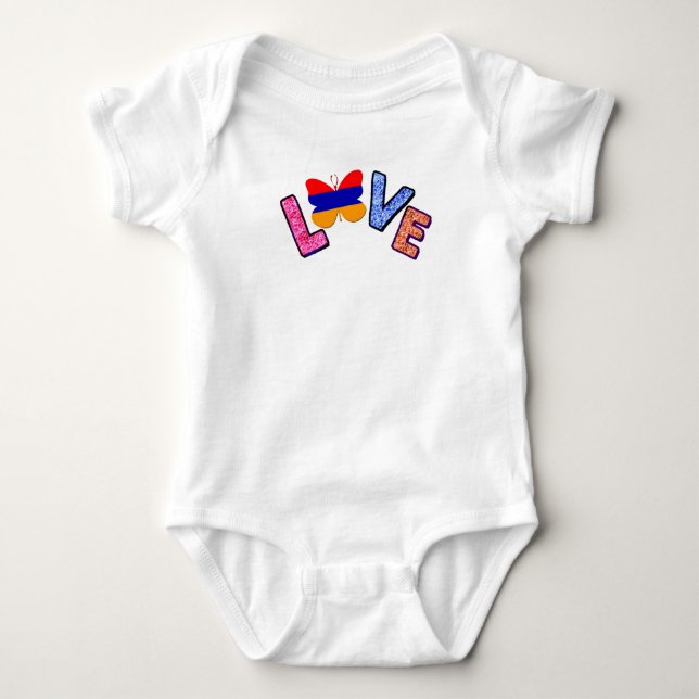 LIEBE BABY STRAMPLER (Vorderseite)