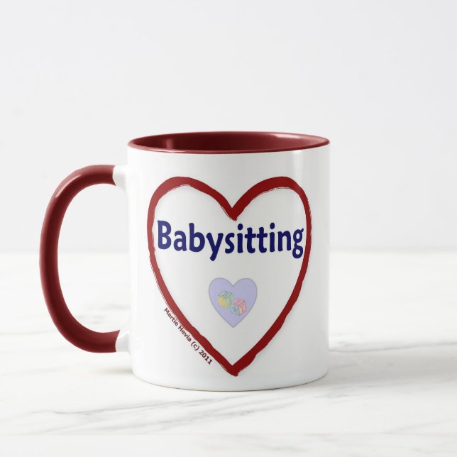 Liebe Babysitting Tasse (Links)