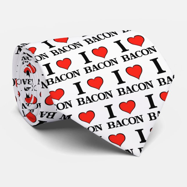 Liebe Bacon Neck Tie Krawatte (Gerollt)