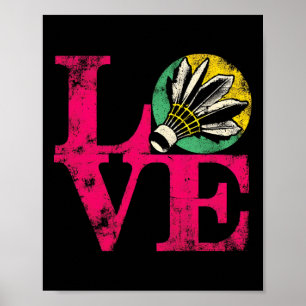 Liebe Badminton - Vintage Badminton Shuttl Poster
