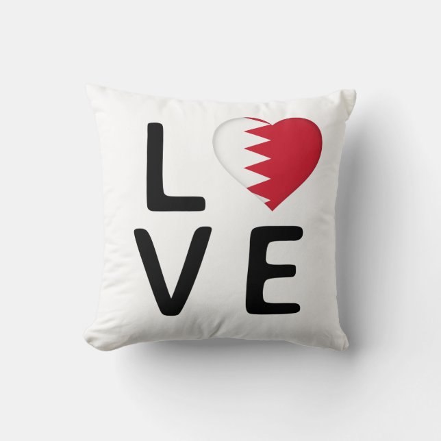 Liebe - Bahrain-Flagge Kissen (Vorderseite)