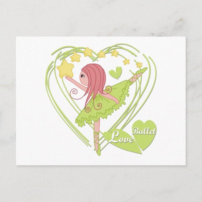 Liebe Ballett Tshirts und Geschenke Postkarte (Vorderseite)