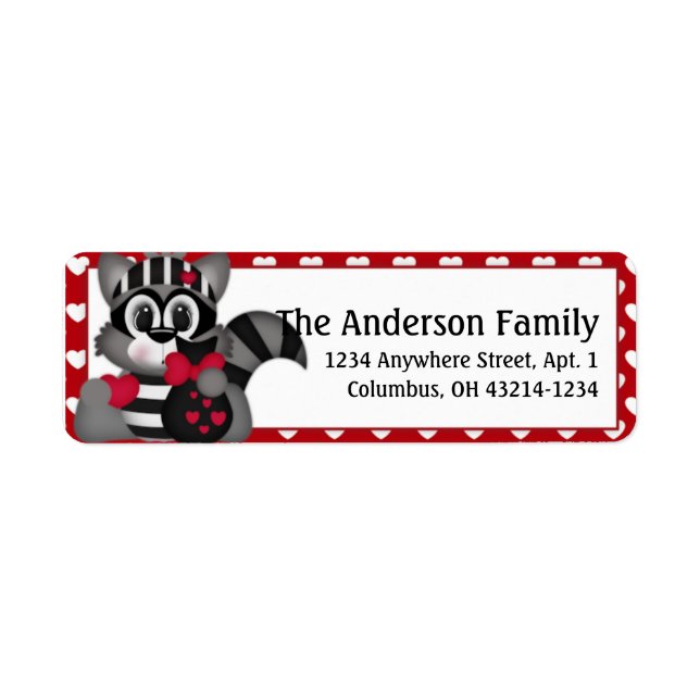 Liebe Bandit Valentine's Day Address Labels d3 (Vorne)