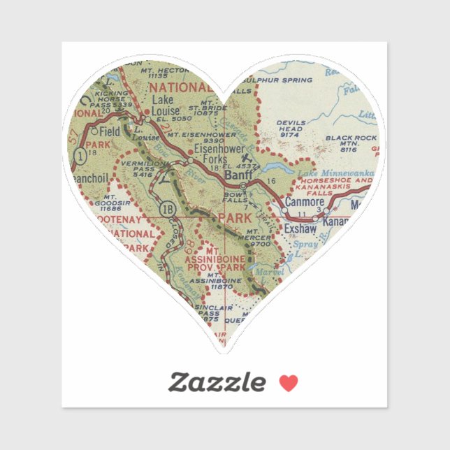 Liebe Banff Nationalpark Aufkleber (Blatt)