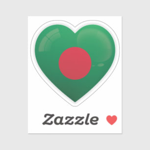Liebe Bangladesch Aufkleber