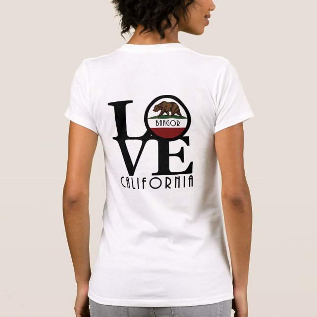 LIEBE Bangor California (Back Print) T-Shirt (Rückseite)