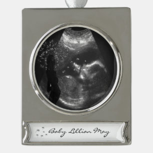 Liebe Banner-Ornament Silber