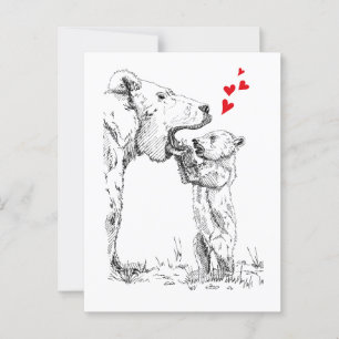 Liebe, Bär, Kinderzimmer, Kind, Tier Postkarte