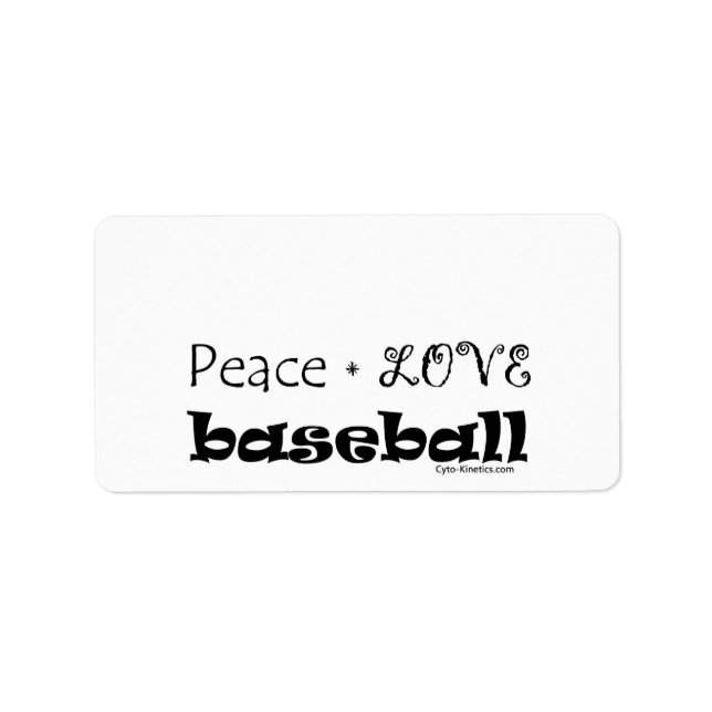 Liebe Baseball Adressaufkleber (Vorne)
