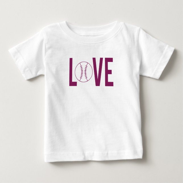 Liebe Baseball Baby T-Shirt (Vorderseite)