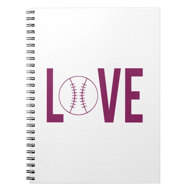 Liebe Baseball Foto Notebook Notizblock (Vorderseite)