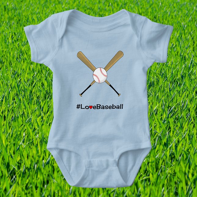Liebe Baseball Hashtag Slogan Sport Baby Strampler (Von Creator hochgeladen)