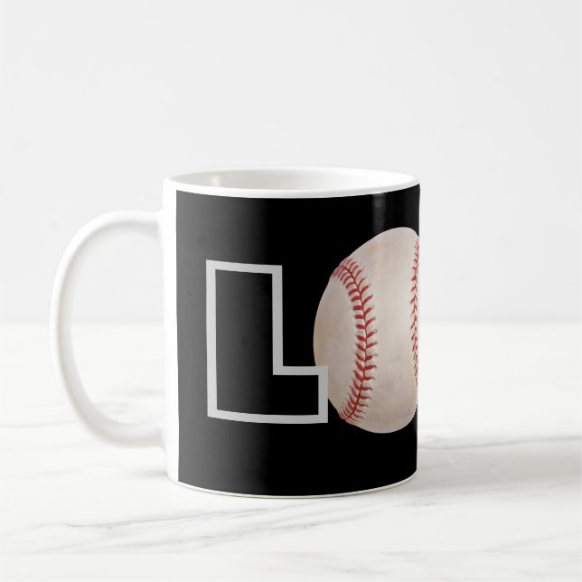 Liebe-Baseball-Kaffee-Tasse Tasse (Links)