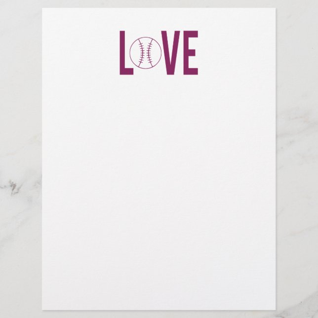 Liebe Baseball Letter Head (Vorderseite)