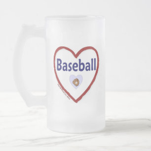 Liebe Baseball Mattglas Bierglas