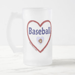 Liebe Baseball Mattglas Bierglas