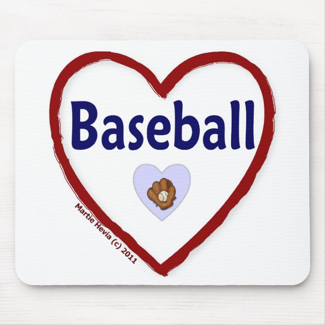 Liebe Baseball Mousepad (Vorne)