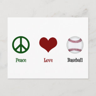 Liebe Baseball Postkarte