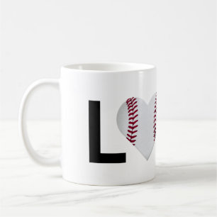 Liebe-Baseball-Tasse (Baseball-Herz) Tasse