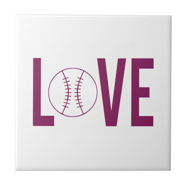 Liebe Baseball Tile Fliese (Vorderseite)